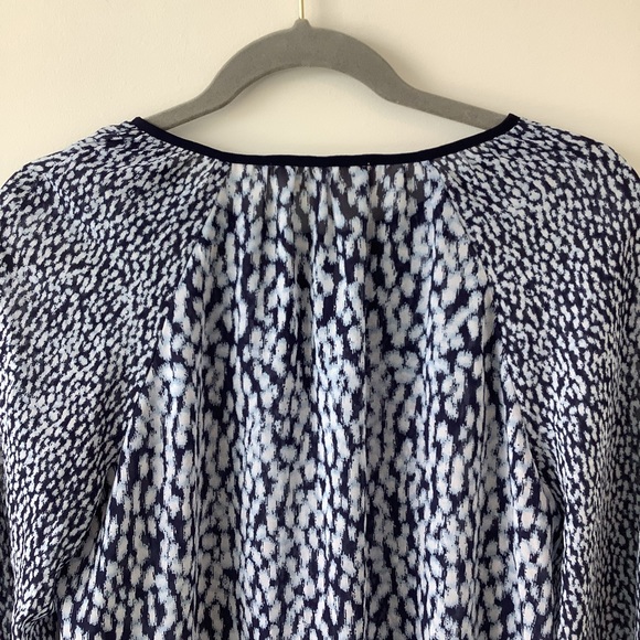Michael Kors women’s top long sleeve blue blouse size large - Picture 8 of 10